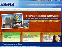 Tablet Screenshot of instant-signs.com